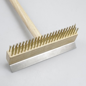 Brosse pour <span class=keywords><strong>four</strong></span> à pizza avec grattoir et 2 poignées <span class=keywords><strong>d</strong></span>étachables pour le <span class=keywords><strong>nettoyage</strong></span> commercial, cuisines, restaurants, étagère de barbecue ou tout grill - Product Image 5