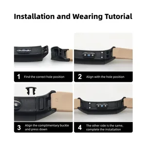 <span class=keywords><strong>Bracelet</strong></span> de remplacement pour <span class=keywords><strong>Honor</strong></span> <span class=keywords><strong>Band</strong></span> 4 <span class=keywords><strong>5</strong></span>, texture cuir, <span class=keywords><strong>bracelet</strong></span> en silicone doux pour la peau, accessoires pour <span class=keywords><strong>montre</strong></span> connectée sport, Correa - Product Image 5