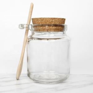 Récipient en verre pour poivre et sel d'épices, vente en gros, vide, emballage de thé, avec liège et cuillère, 250ml - Product Image 1