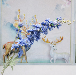 Flores de Delphinium de Tallo Largo de Seda Artificial de Nuevo Diseño - Product Image 2