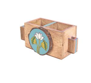 Best Sale Wooden Cutlery Holder Top Quality Flatware Storage Caddy Organizer in Wholesale Price - Product Image 5
