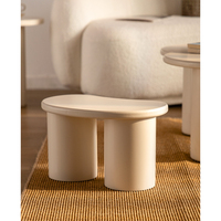 Populaire Forme Irrégulière Petite Table À Thé Crème Blanc Mignon Nuage Table Basse En Bois pour Salon