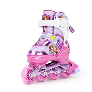 Disney Hot Selling Fashion Print Skating Shoes Flashing Skateboard Wheels Roller Skates For Children