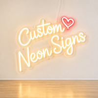 Enseignes néon personnalisées avec motif cœur, enseigne lumineuse LED néon pour la maison, les boutiques de cadeaux et les salons de manucure, décoration murale, signalétique néon