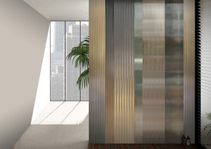 Carta da Parati Adesiva all'Ingrosso, Personalizzabile, Minimalista, Grigio Chiaro, Texture 3D Scanalata, Decorazione Murale per Casa e Ufficio, <span class=keywords><strong>Facile</strong></span> da Pulire - Product Image 5