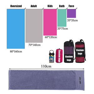 Telo da Palestra Sportivo <span class=keywords><strong>con</strong></span> Tasca <span class=keywords><strong>con</strong></span> Cerniera, Magnetico per Panca, Personalizzabile <span class=keywords><strong>con</strong></span> Logo, in Cotone/Microfibra, Assorbente - Product Image 6