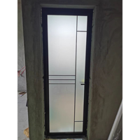 Portes battantes en aluminium à double vitrage trempé de grande taille, design moderne, nouvelle collection 2025, prix abordable pour la maison