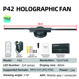 Projecteur et ventilateur holographiques 3D synchronisés à vision directe pour l'éducation, avec contrôle par application, équipement d'affichage mobile pour intérieur - Product Image 6