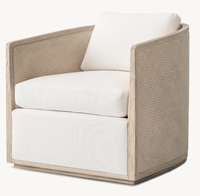 DIXON nouveauté meubles de maison Style américain confort loisirs Dixon fauteuil en rotin chaise de salle à manger avec coussin doux