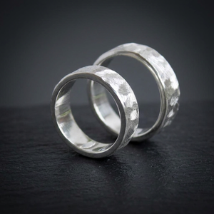 High Quality <b>Plain</b> Design Hammered Handmade <b>Ring</b> 925 Sterling <b>Silver</b> Jewelry Wholesale Factory Price - Product Image 3
