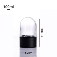 Pot en verre de dôme de bouteille en verre de forme d'ampoule populaire avec le couvercle de preuve d'enfant 100ml