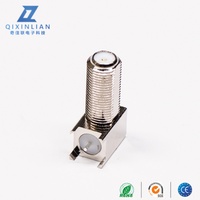 Conector hembra tipo F de cobre puro, sistema británico, toma de TV con cable