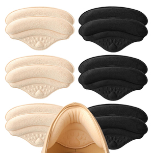Almohadillas de Espuma 4D para el Talón, Plantillas para Zapatos Holgados, Cojines Antideslizantes para el Talón para Prevenir Bolitas y <span class=keywords><strong>Dolor</strong></span> de Pies para Hombres y Mujeres, Negro+Beige - Product Image 1