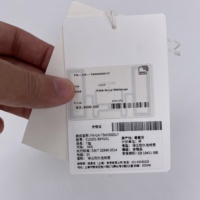 Conception personnalisée Impression RFID UHF Étiquettes de vêtements Étiquettes d'étiquettes volantes en papier pour vêtement