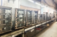 Rôtissoire à Poulet Commerciale en Acier Inoxydable Grande Capacité, Gril Électrique et à Gaz pour Barbecue