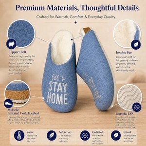 Factory Wholesale Kids' <b>Wool</b> Blend Felt Clogs Embroidery Patches Slip‑On Closed Toe EVA Sole Warm <b>Slippers</b> for Autumn Winter - Product Image 2