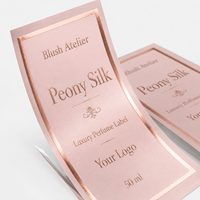 Étiquettes de parfum d'ambiance avec pelliculage doux au toucher, encre métallisée, adhésives pour boîtes de bougies et diffuseurs – Fourniture personnalisée