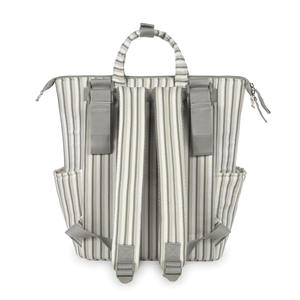 Bolsa de Pañales para Mamá, Organizador de Pañales para Viajes al Aire Libre, Bolsa de Bebé de Gran Capacidad, Bolsa de Cuero y Tela para Guardería, Bolsa Colgante para Mamá - Product Image 2