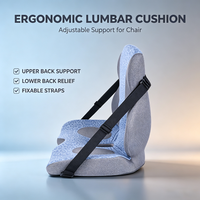 Coussin de siège ergonomique en mousse à mémoire de forme intégré, soutien lombaire à récupération lente pour chaise de bureau, canapé de voiture
