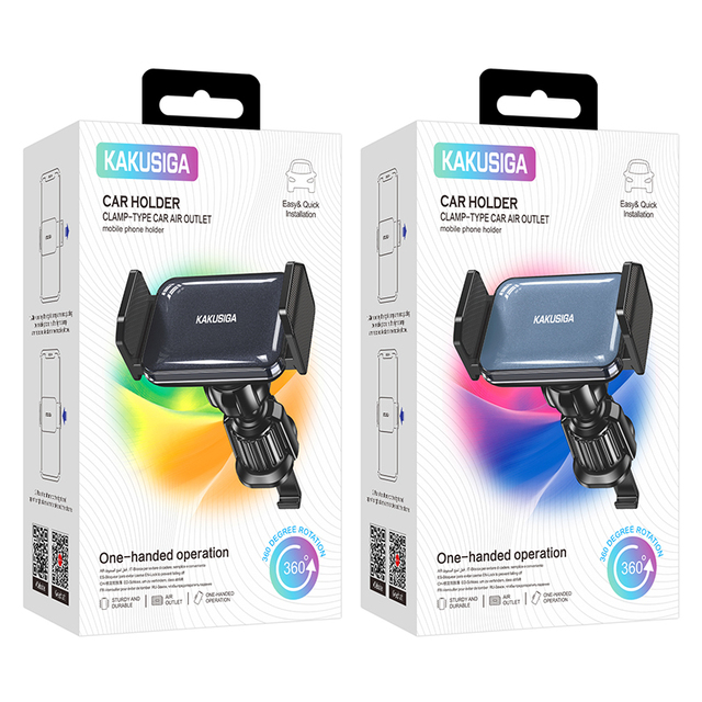 KAKUSIGA Universal Ball Adjustment Multi-angle Vision Air Outlet Clip-on Car Mobile Phone Holder