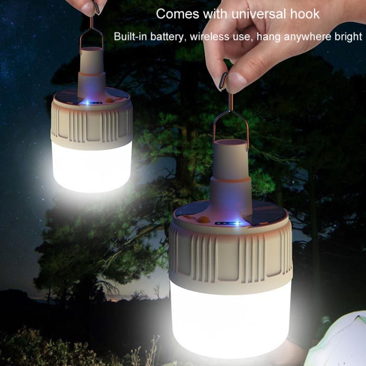Puluz Rechargeable LED Solar Bulb Light - Waterproof Energy Saving Lamp for Night Market Stall