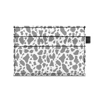 Porte-cartes de crédit personnalisable double face en PU, avec impression par transfert thermique à la demande, motifs animaux/floraux, bouton