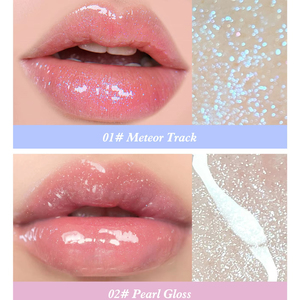 MLM customizable Mirror Water Glitter Lip Gloss Hydrating Plumping Lip Glaze High Pigment Shiny Vegan Cruelty-free <b>Lipstick</b> - Product Image 1