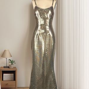 Nouvelle Robe de Soirée Sirène à Paillettes Sexy Style Européen et Américain OEM - Product Image 4