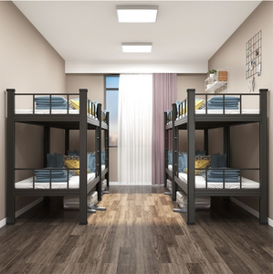 Metal Double <strong>Bunk</strong> <strong>Bed</strong> Use for Dorm Home Hotel