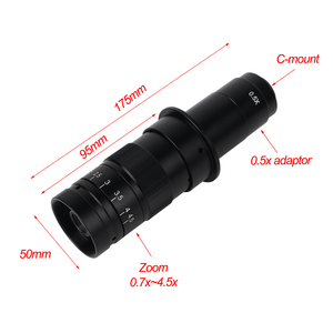 16MP <strong>USB</strong> Industrial Digital Video <strong>Microscope</strong> Camera + 180X C Mount <strong>Lens</strong> + 56 LED Ring Light + Stand for PCB Soldering - Product Image 3