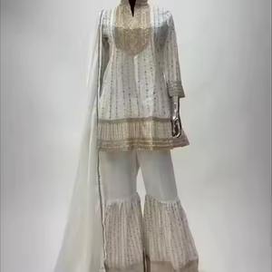 Elegante traje Premium Real Chinon Salwar, el último bordado Digital, estilo Bollywood, fiesta de invierno, listo para exportar, Incluye juego - Product Image 3