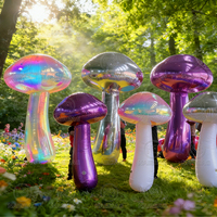 Ballon miroir gonflable en forme de champignon géant, décoration d'événement artistique, sphère en PVC, miroir brillant, modèle de ballon gonflable en forme de champignon