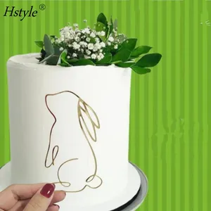 Paskalya günü partisi mutlu paskalya Cupcake Toppers akrilik kek süslemeleri tavşan Bunny Cupcake disk paskalya Cupcake fikirleri PQ164