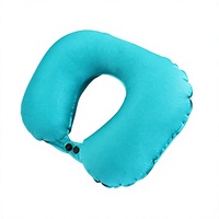 Oreiller de voyage gonflable en TPU en forme de U avec rembourrage en soie de lait pour la pause déjeuner au bureau, les voyages en avion, le camping, rangement portable