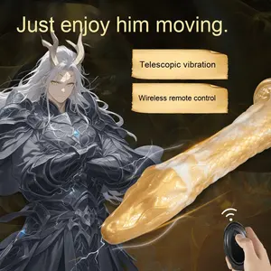 Dildo Alien Ekstra Besar 10 Kecepatan, Masturbator Wanita Silikon Realistis, Penis Palsu Elektrik dengan Remote Control, Sensasi Intens - Product Image 3