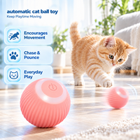 Jouet interactif pour chat, balle roulante électronique intelligente de 43 mm, détection d'obstacles, durable, accessoires pour animaux de compagnie