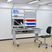 Mesa de Trabajo Eléctrica Elevadora DETALL ESD con Opciones de Fabricación Personalizada OEM ODM para Ensamblaje de PCB