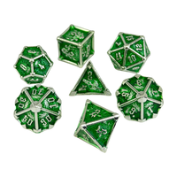 Ensemble de 7 dés polyédriques DND Dungeons & Dragons en métal moulé, écologiques et artisanaux, pour jeux de table – Vente directe usine