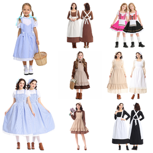 BAIGE Costume d'halloween pour adultes robe de princesse de ferme à carreaux bleus pour conte de fées scène jeu Performance aventures à Oz - Product Image 6