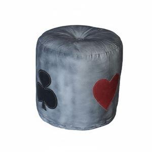 Modern Round Shape Fabric Tufted Foot Bar <b>Stools</b> Ottoman for Hotel Dining Hospital Basement Commercial Use <b>with</b> Metal Frame - Product Image 2
