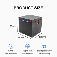 Printer POS Mini Desktop MASUNG MS-MD80I, Printer Thermal Struk 80MM 3 INCI, Antarmuka Bluetooth untuk Sistem POS Bioskop