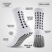 Chaussettes de sport en tissu éponge épais antidérapantes pour hommes, avec logo personnalisé, certifiées OEKO Tex100, pour l'entraînement au football, chaussettes de football avec grip, vente en gros