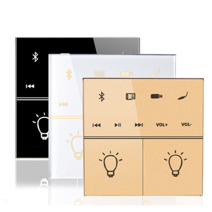 Panel de cristal táctil LED de grado comercial con impresión personalizada: cubierta de interruptor nominal IK08 para sistemas de iluminación inteligentes - Product Image 1