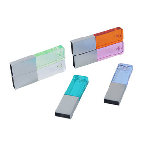 Promotional Glass Crystal Flash Drive with Led Light 4gb 8gb 16gb 32gb 64gb 128g Promotion LED Acrylic Gift Mini Usb