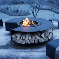 Brasero autonome européen pour jardin et terrasse, table de chauffage extérieure à bois, origine Chine