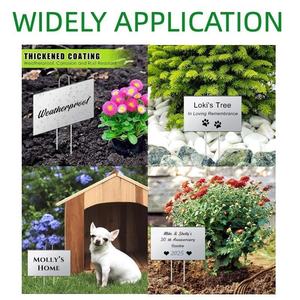 6 × 4 بوصة مقاومة للماء ، الفولاذ المقاوم للصدأ ، علامة حديقة معدنية متينة لتحديد النباتات - Product Image 2