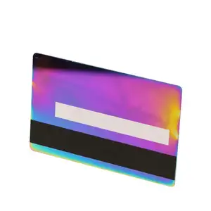 بطاقة معدنية فارغة بشريط مغناطيسي بطاقات أعمال معدنية هيكو لوكو مع شريط مغناطيسي و NFC للنقش بالليزر