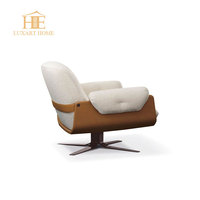 Fauteuil de salon moderne, chaise de détente en tissu de haute qualité, chaise d'appoint en bois pour salon, chambre à coucher, appartement