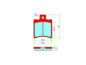 Plaquettes de frein moto FA193 pour SFX SGX SH SRX SZX 50/100 Zip Typhoon Hexagon 125/150 compatibles avec les étriers MC3 et DD - Product Image 4