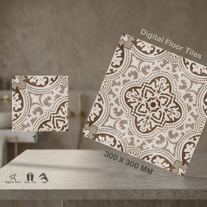 Carreaux de sol numériques 3D en porcelaine Vistaar 30x30, antidérapants, résistants aux acides, antibactériens, en céramique émaillée brillante pour salle de bain - Product Image 6